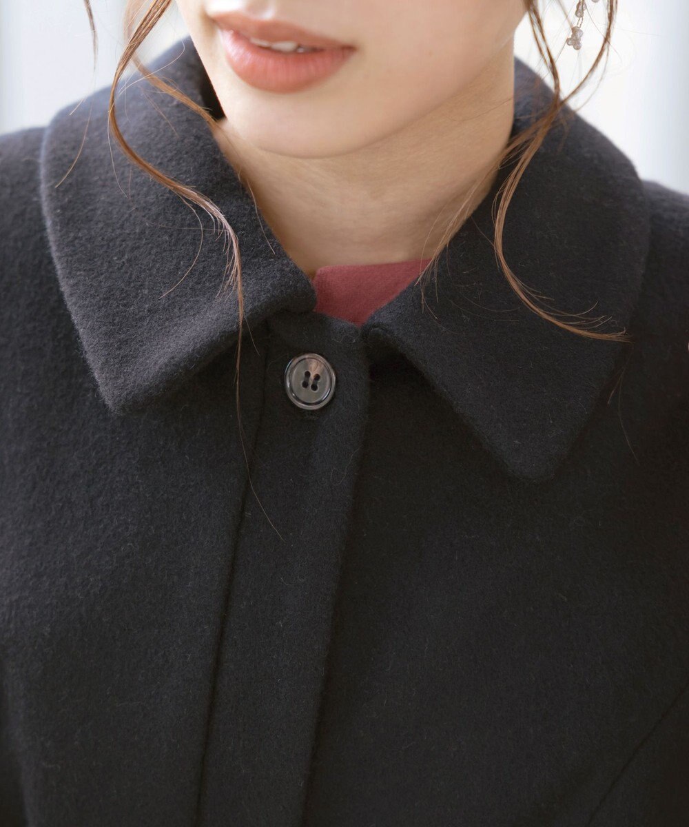 Tiaclasse L 【ウール90％】ステンカラープリンセスウールコート 