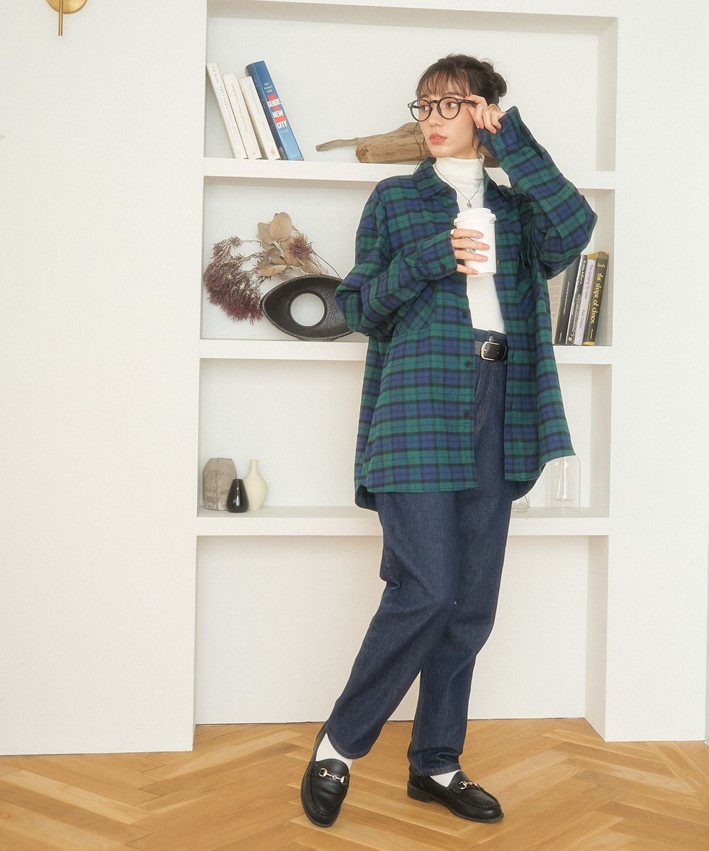 WEGO 【ユニセックス着用ITEM/SMLサイズ展開】チェックネルシャツ 