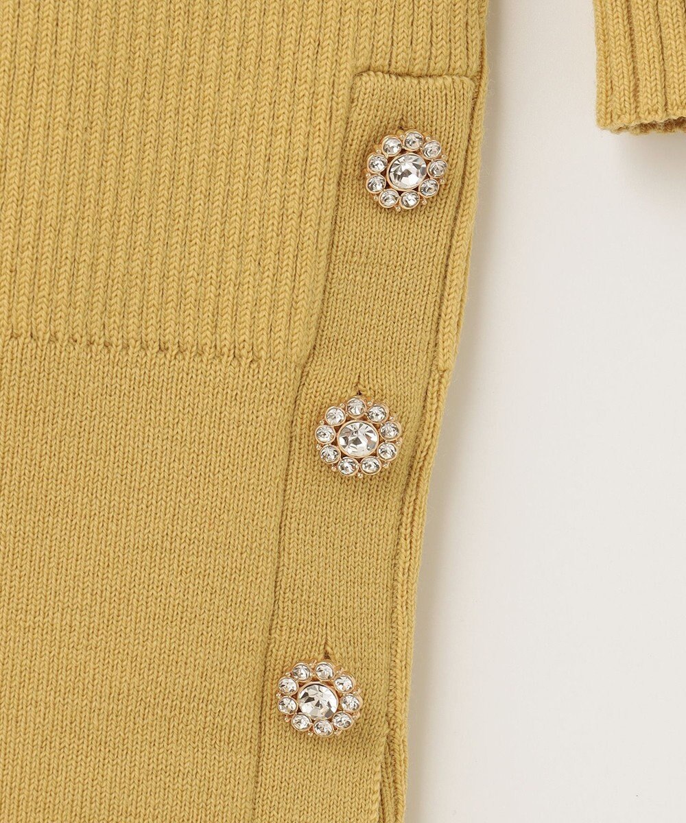 GRACE CONTINENTAL ビジューリブニットトップ 