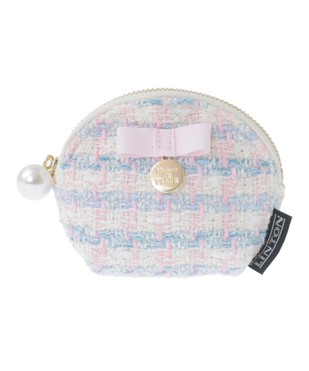 Maison de FLEUR LINTONツイードコインケース 