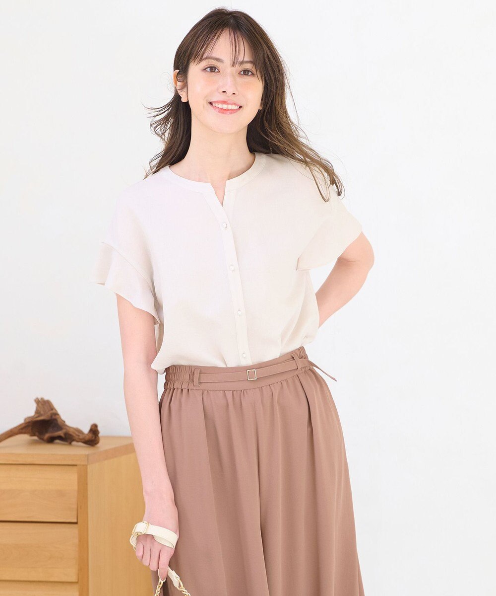 ANY SIS 【美人百花6月号掲載】スムージーポリエステル ブラウス 