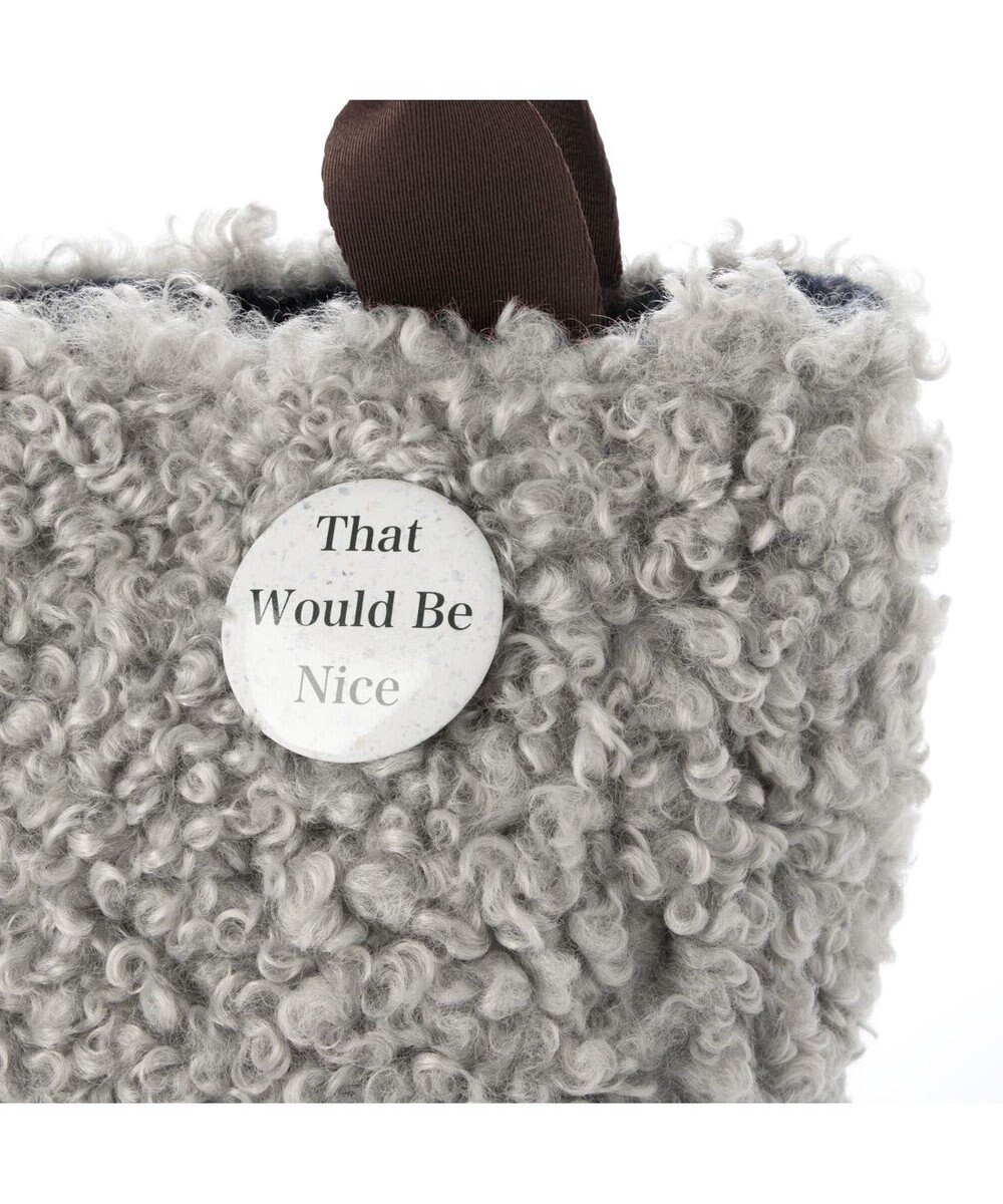 UNBILLION カシュカシュ cachecache / フェイクファー×チェック柄リバーシブルトート 