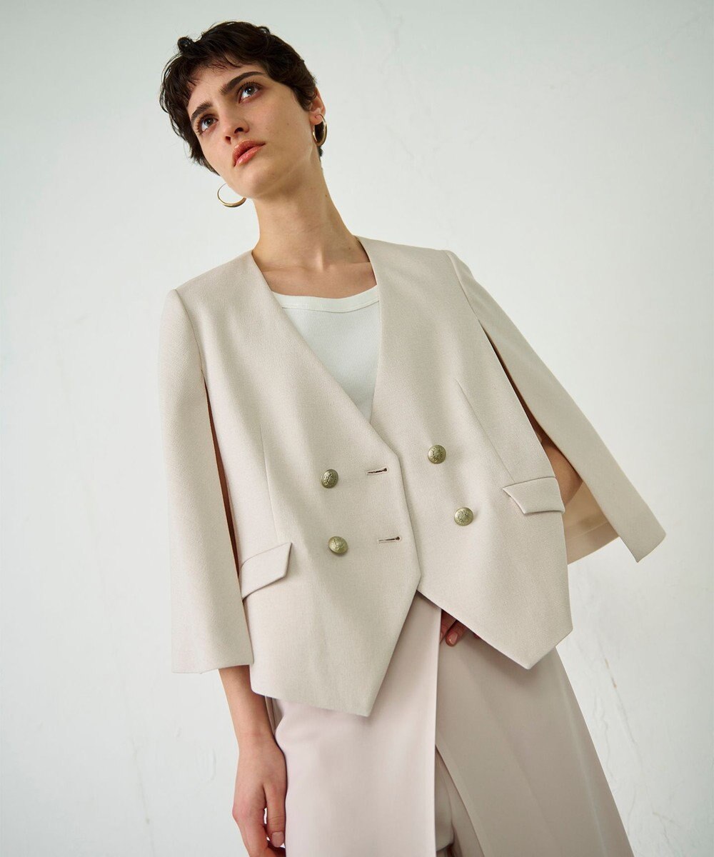 GRACE CONTINENTAL ケープスリーブジャケット 