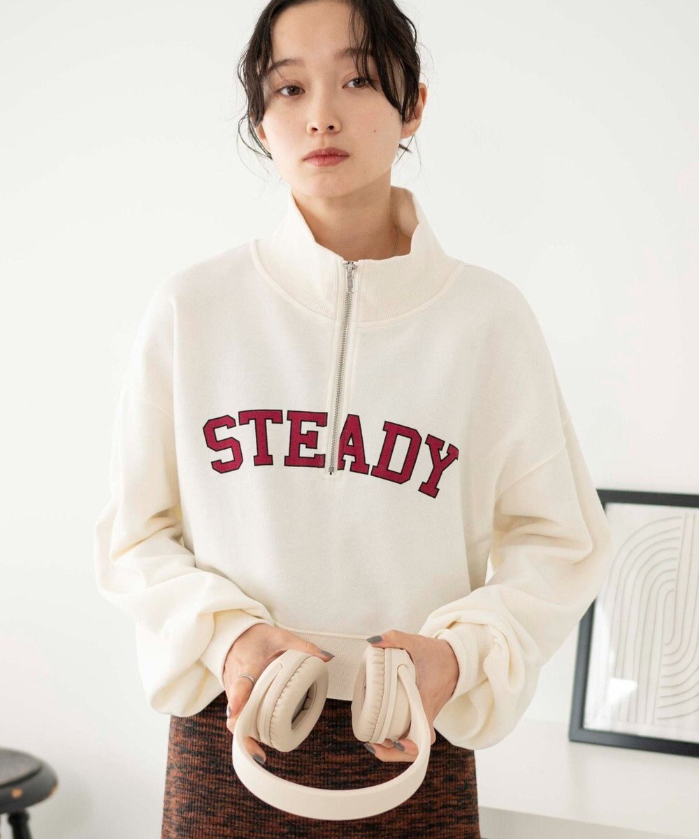 WEGO ハーフジップショートスウェット 