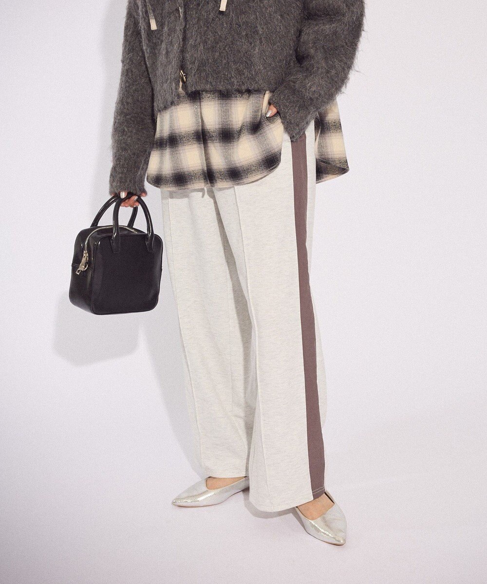 Green Parks あったか裏起毛サイドラインスウェットパンツ 