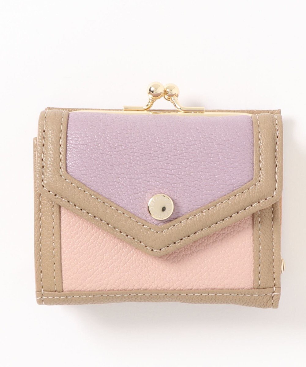 UNBILLION ペルケ perche トリミング配色外ガマミニウォレット 