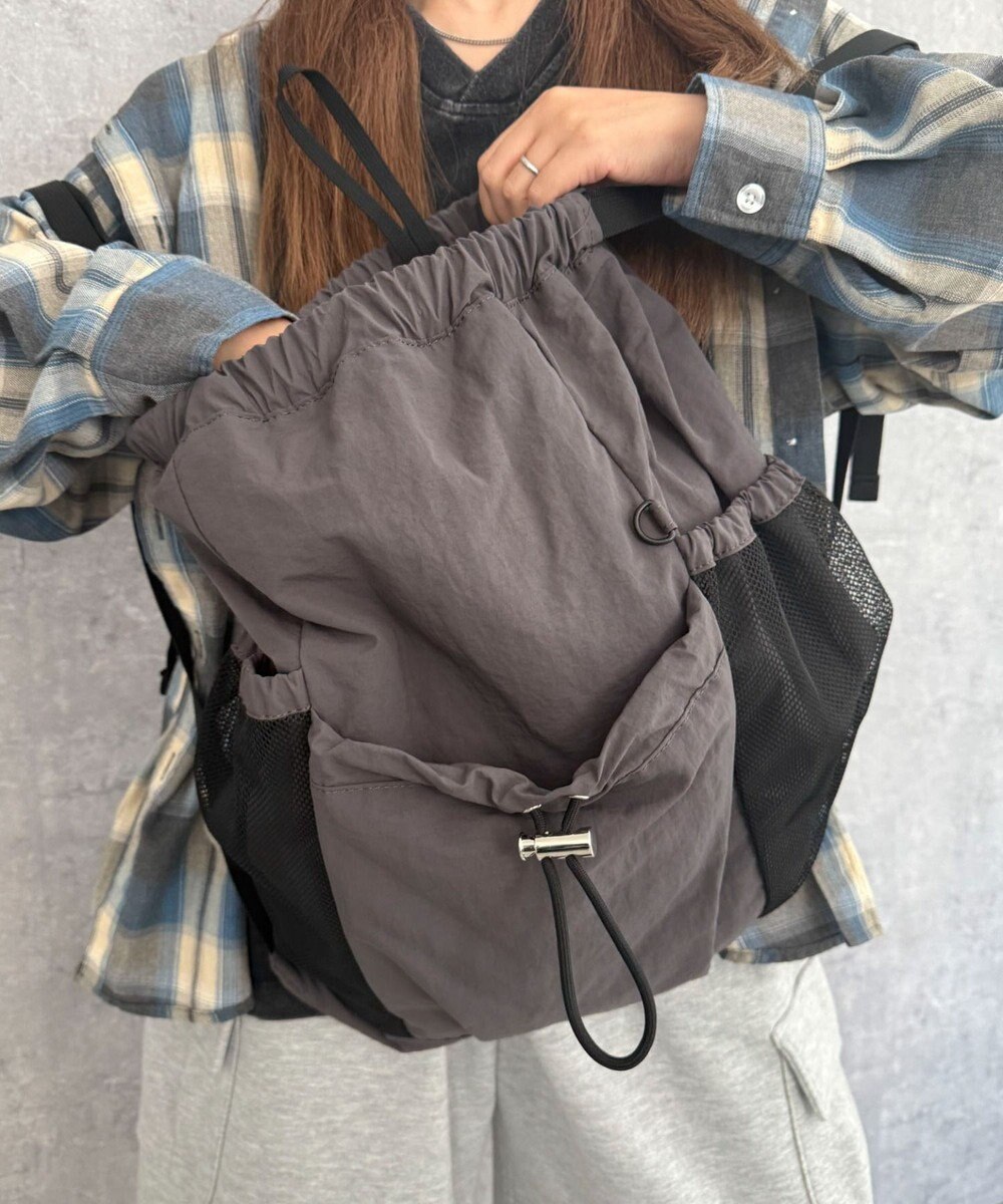 WEGO 【ユニセックス着用ITEM】メッシュポケットナップサック 