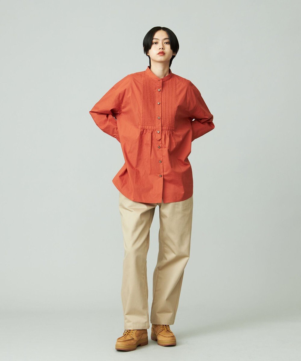 J.PRESS YORK STREET 【WOMEN】コットンバンドカラー ブラウス 