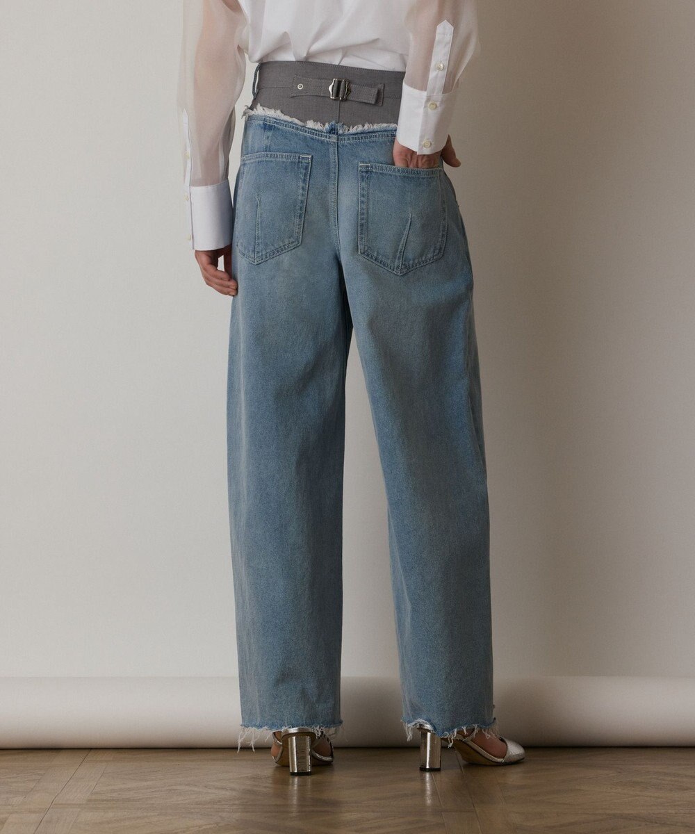 GRACE CONTINENTAL コンビデニムワイドパンツ 