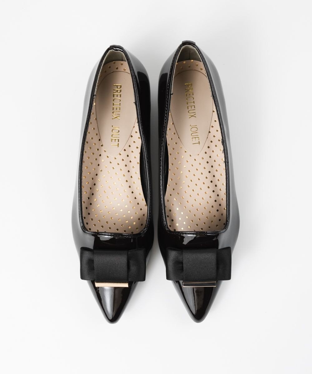 BONTRE 【PRECIEUX JOUET/プレシュウジュエ】ポインテッドリボンパンプス 