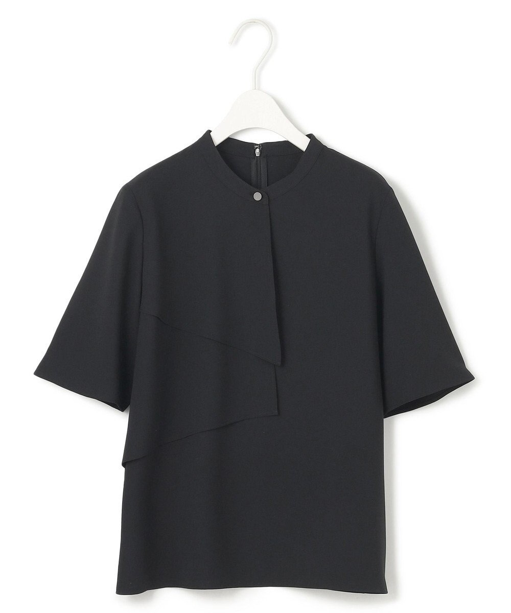 ICB 【洗える】ストレッチジョーゼット ラッフルデザインブラウス 