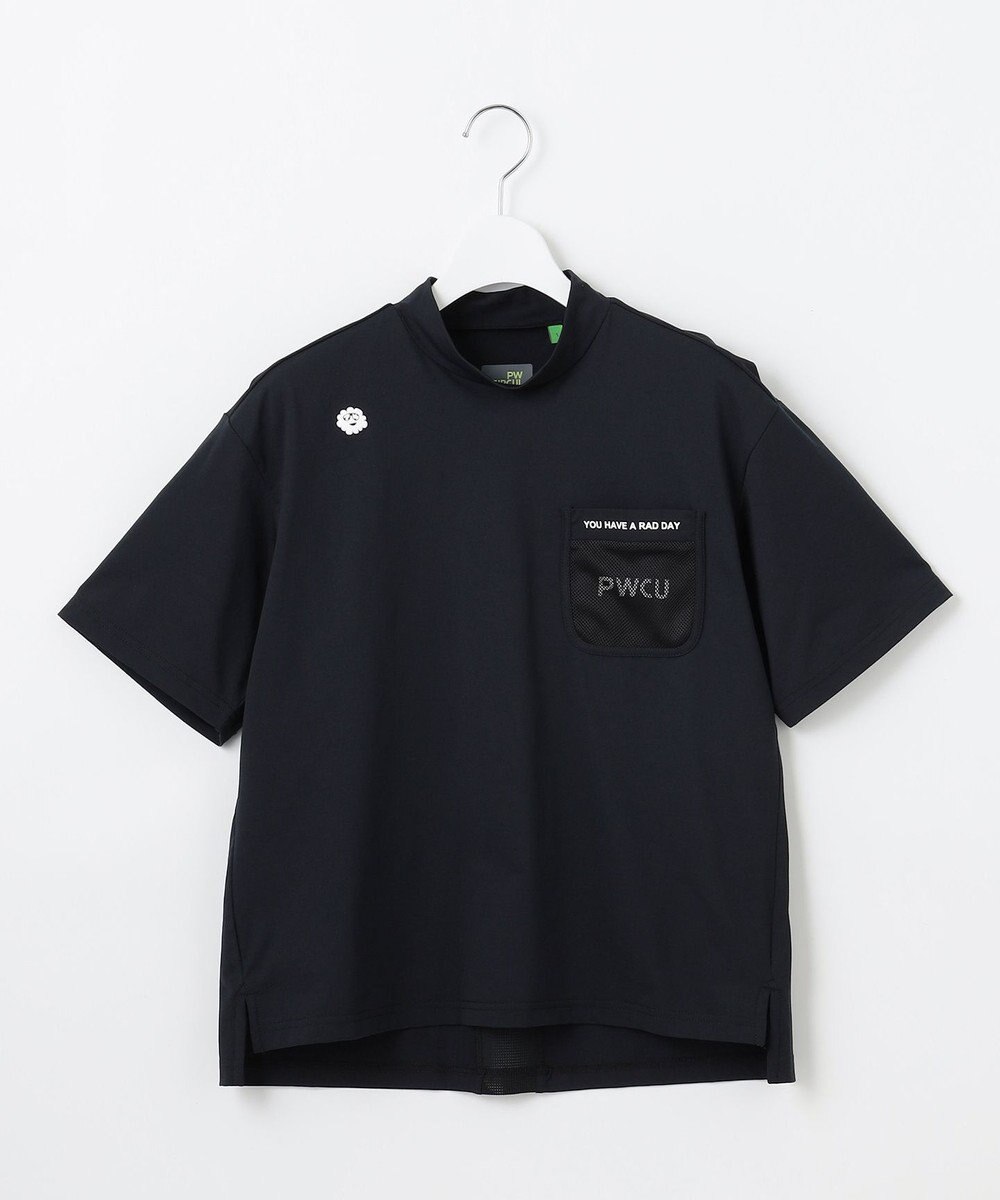 PW CIRCULUS 【吸水速乾 / UV遮蔽率99% UVカット / ストレッチ】【WOMEN】メッシュポケットモックネックT ゴルフウェア レディース 