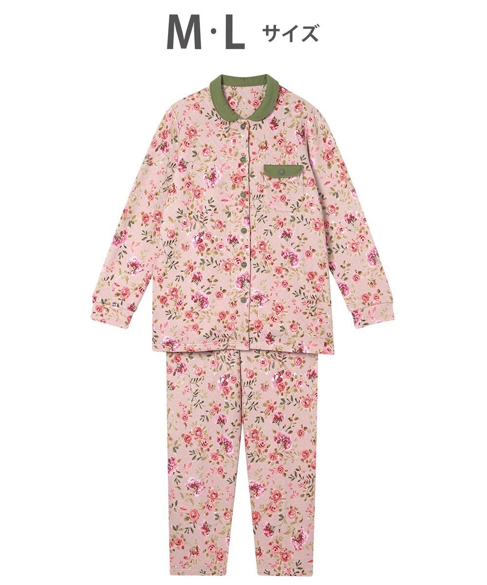 WACOAL ワコール_リラックス＆スリープ パジャマ キルトニット素材(本体) あったか 長袖 長ズボン レディース KDW405 /ワコール 