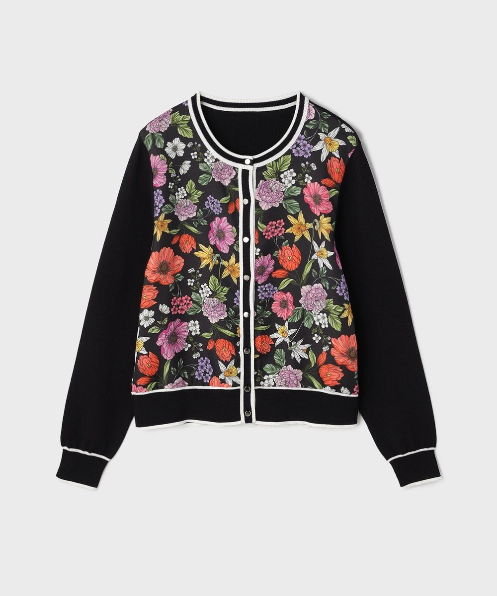 GRACE CONTINENTAL フラワープリントニットカーディガン 