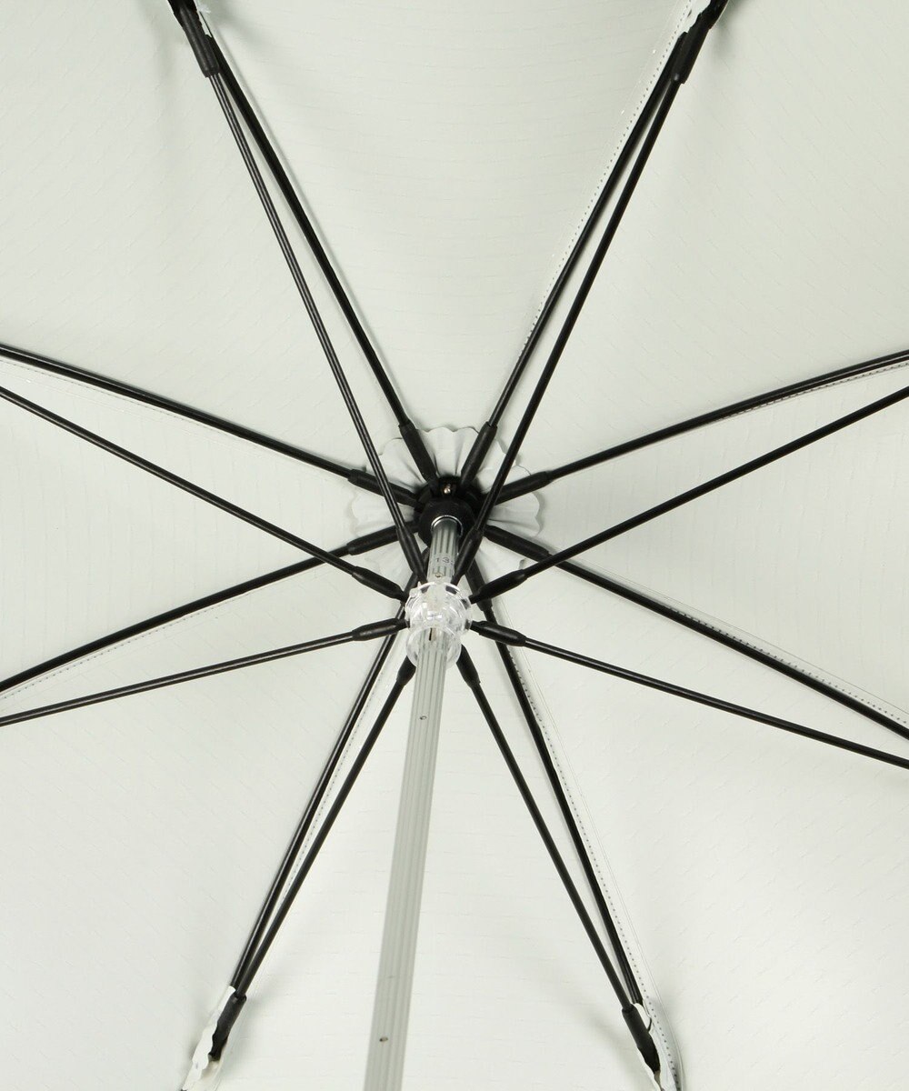 MOONBAT ランバン オン ブルー 晴雨兼用日傘 長傘 ドビー×フリル 遮光 遮熱 UV 