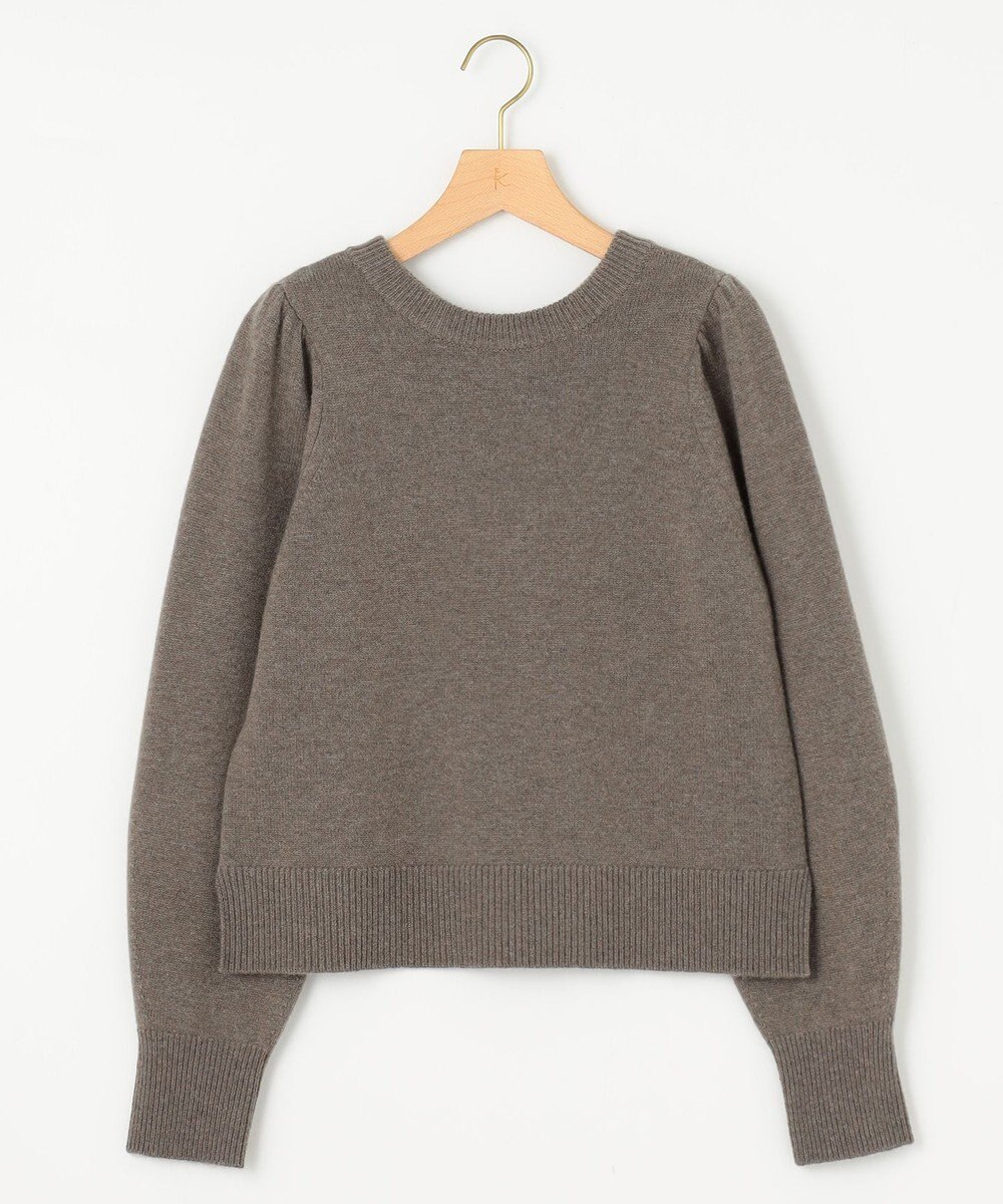 組曲 【8色展開・前後着用可】ウールカシミヤミックス パフスリーブ ニット 