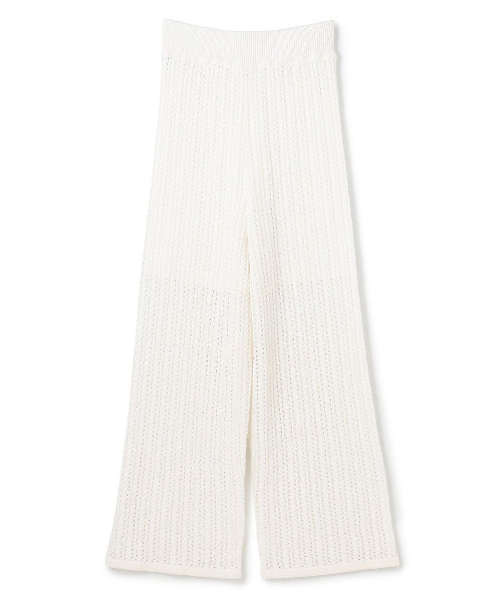 uncrave シースルーケーブルニット パンツ 