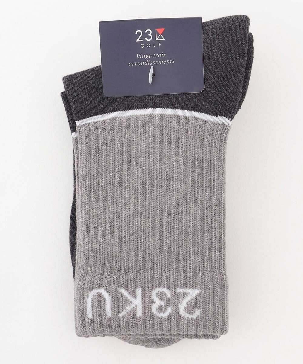 23区GOLF 【WOMEN】カラーブロック レギュラーソックス 