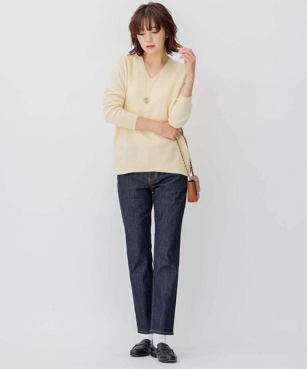 23区 【WEB限定】カシミヤブレンドバルキー Vネック ニット 