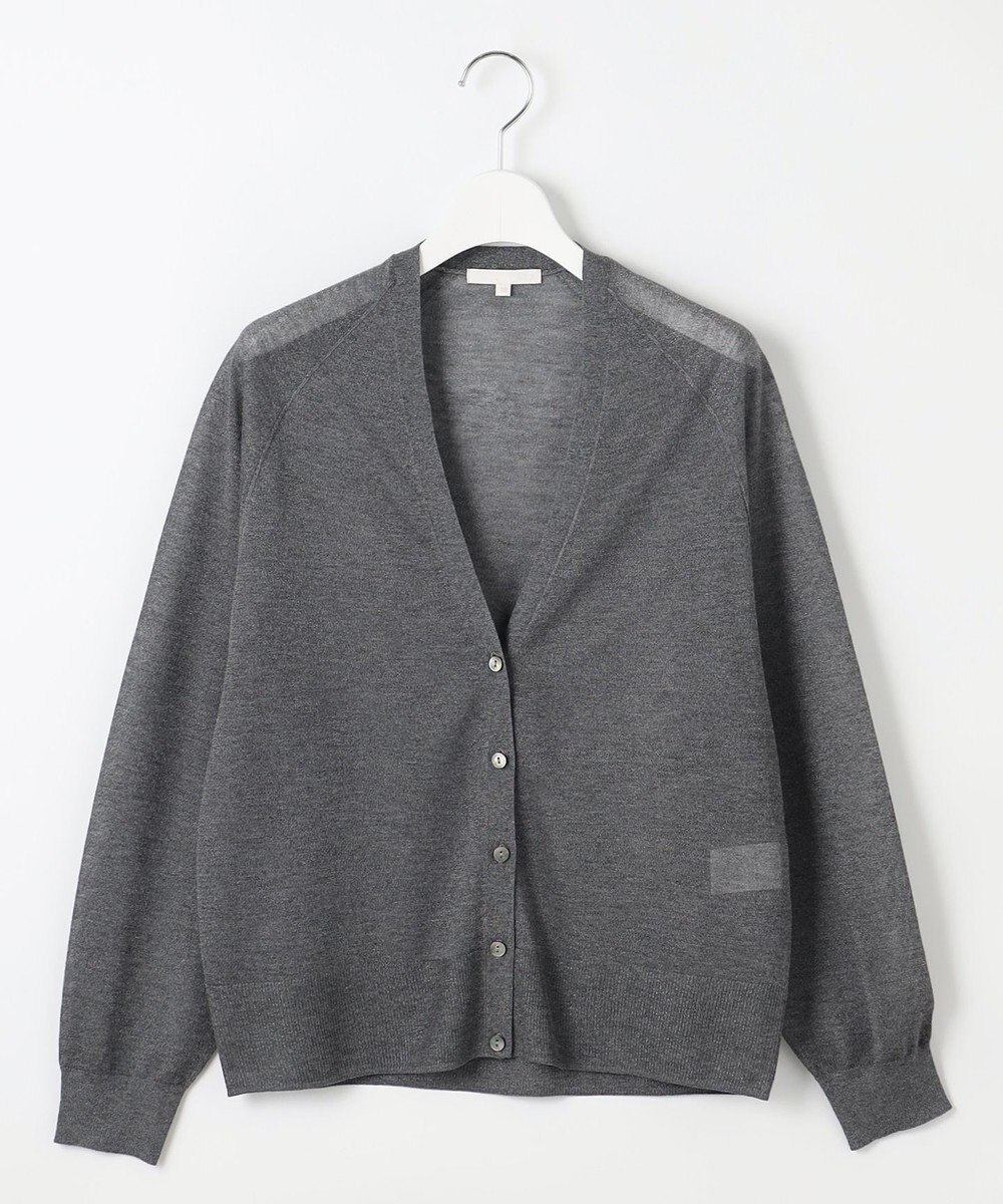 自由区 L 【洗える】ブライトシアー カーディガン 
