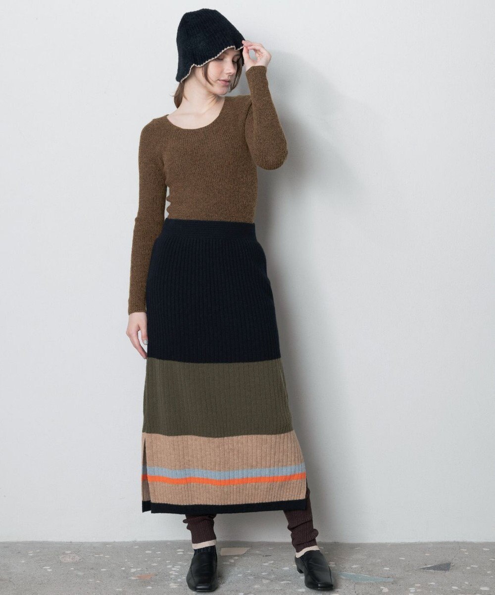 TRICOTE PLAIN RIB MULTI SKIRT／無地リブMULTI SKIRT 