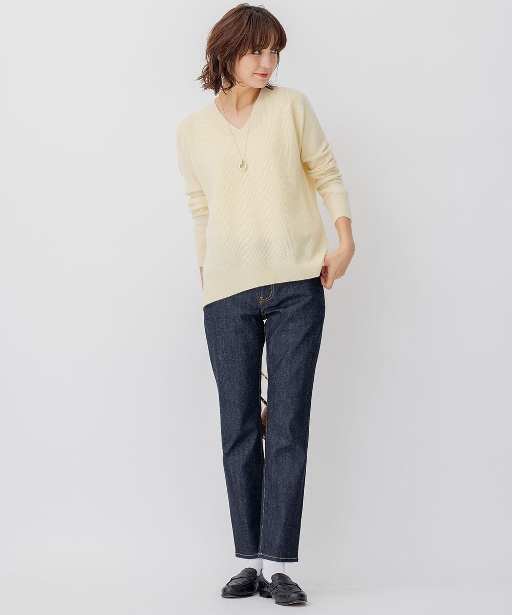 23区 【WEB限定】カシミヤブレンドバルキー Vネック ニット 