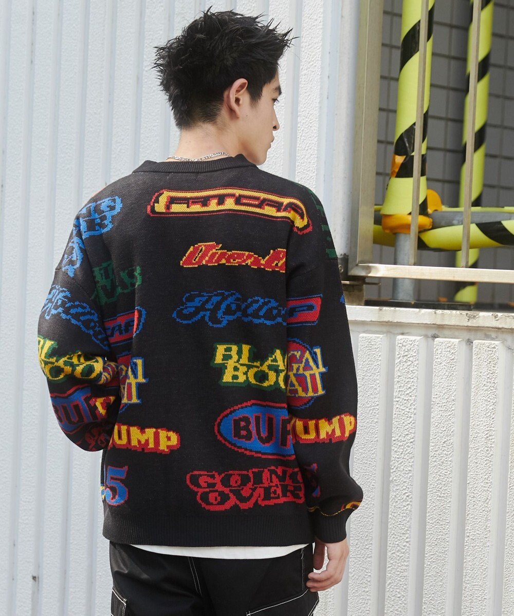 WEGO リラックスフィットパターンカーディガン 