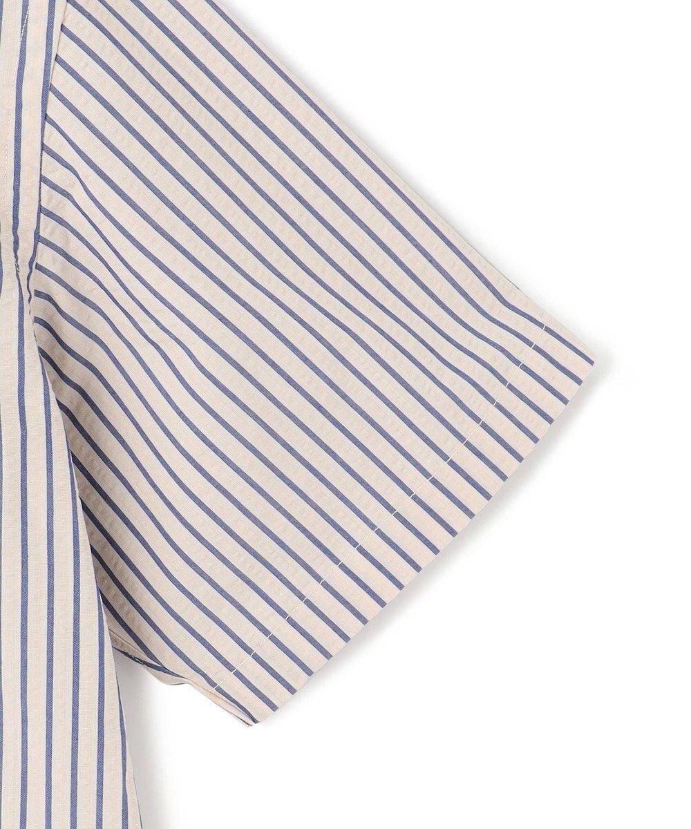 J.PRESS MEN 【KING SIZE】【クールマックス】サッカー マルチストライプ バンドカラーシャツ 