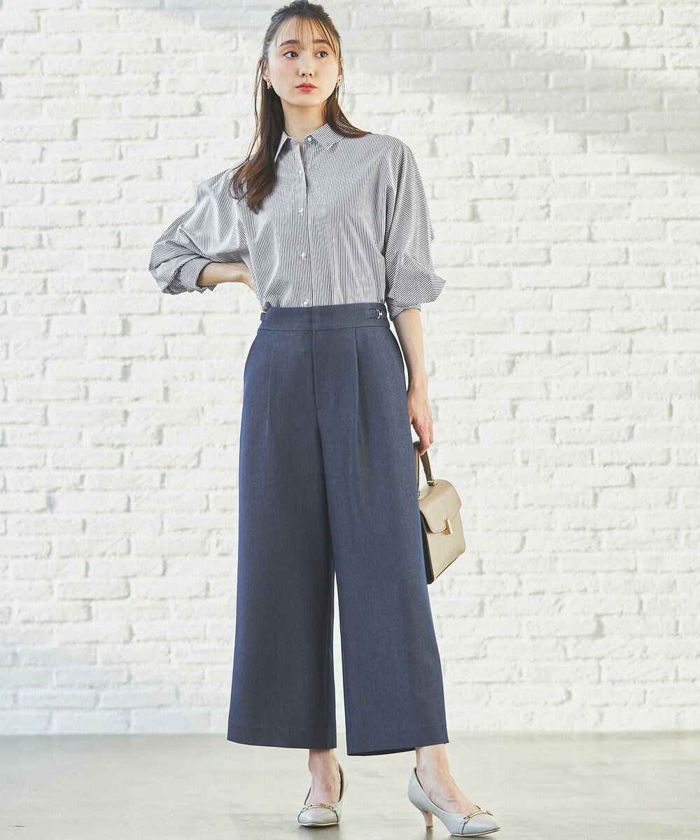 ANY SIS L 【洗える】ビットポイント ワイドパンツ 