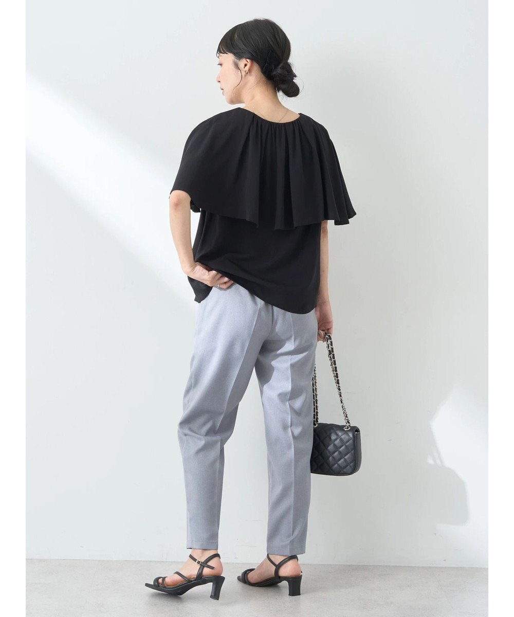 earth music&ecology ケープカラーブラウス 