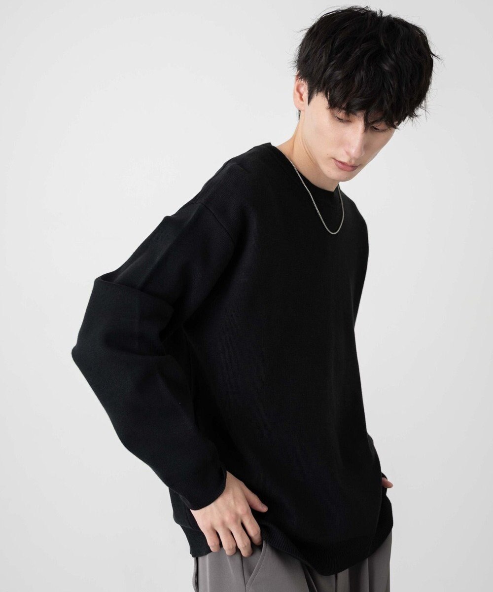 WEGO 【ユニセックス着用ITEM/MLサイズ展開】ミラノリブクルーネックプルオーバー 