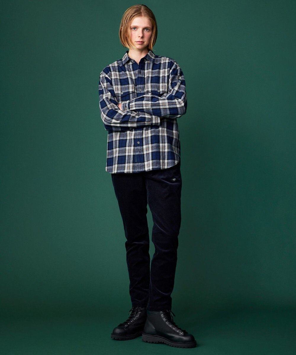 JOSEPH ABBOUD MOUNTAIN 【サスティナブル】オーガニックラフィーチェック シャツ 