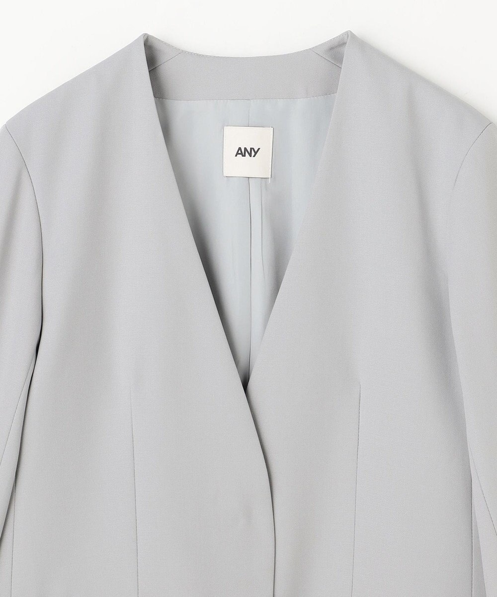 ANY L イージーケアライトストレッチノーカラージャケット 