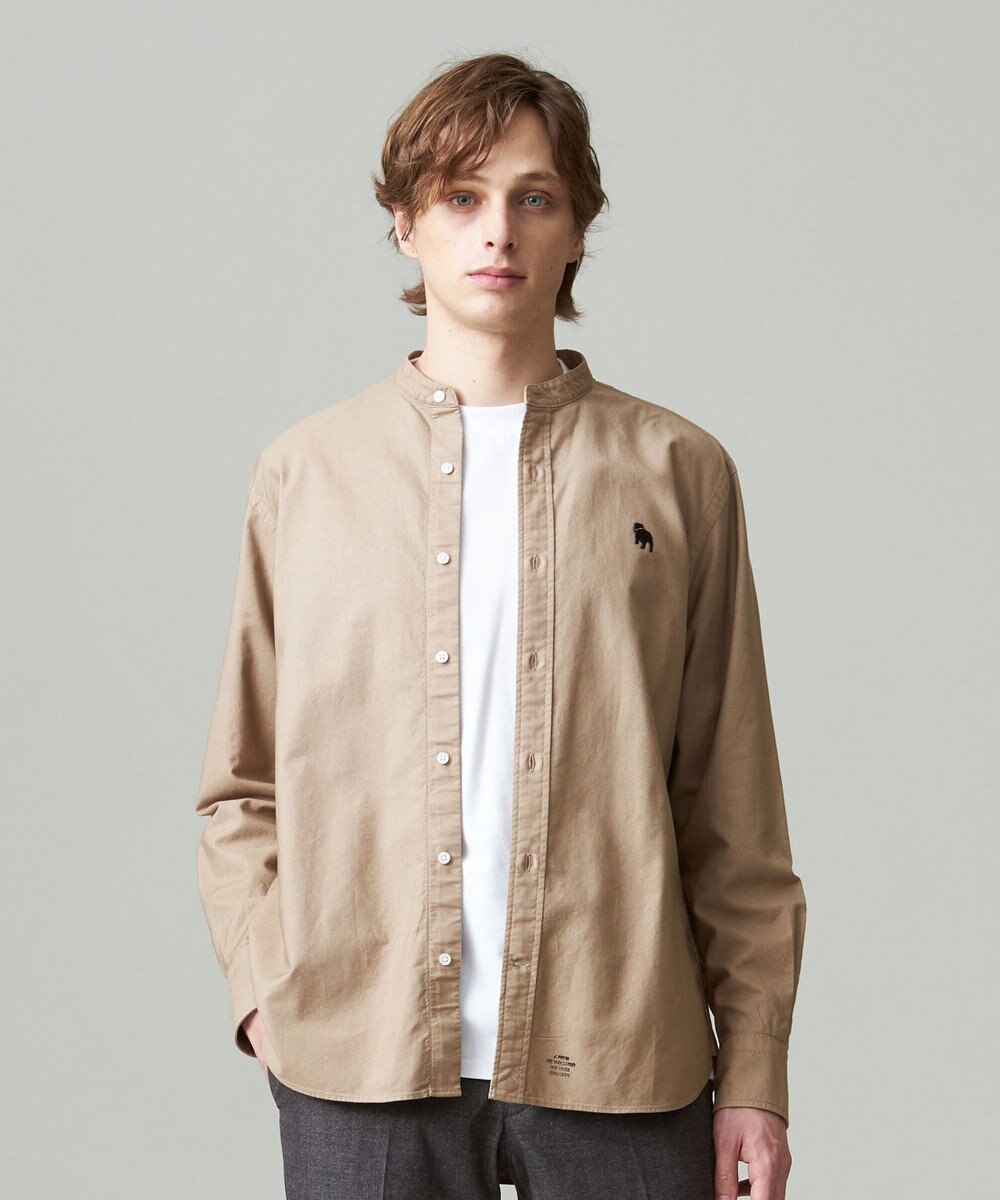 J.PRESS MEN 【大人気バックブル】バンドカラー オックスフォードガーメントダイシャツ 