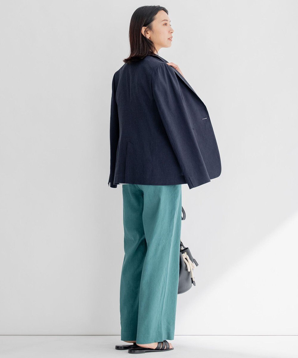 23区 S 【セットアップ対応】リネンレーヨンストレッチ テーラード ジャケット 