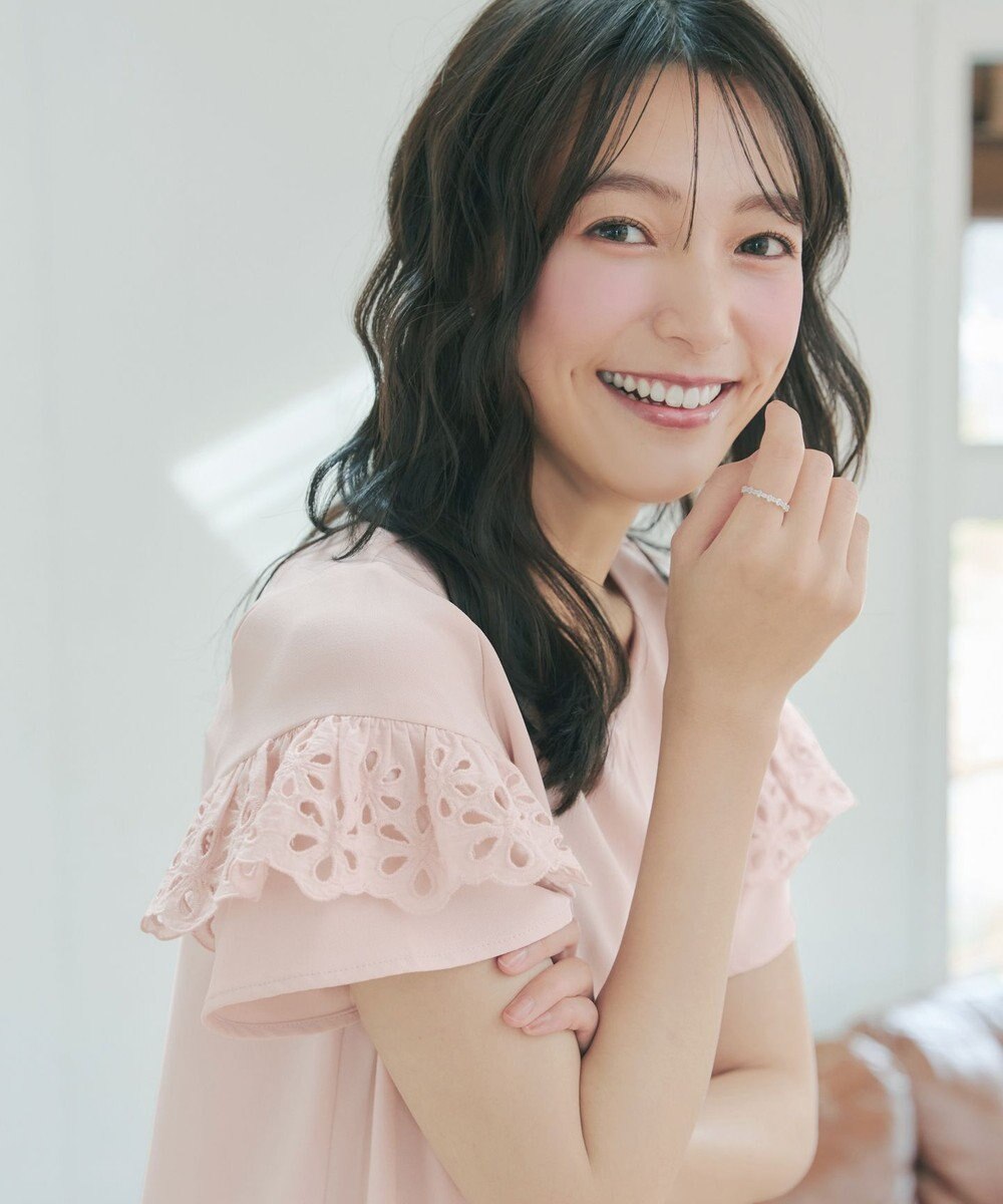 Tiaclasse L レースフレア袖チュニック 