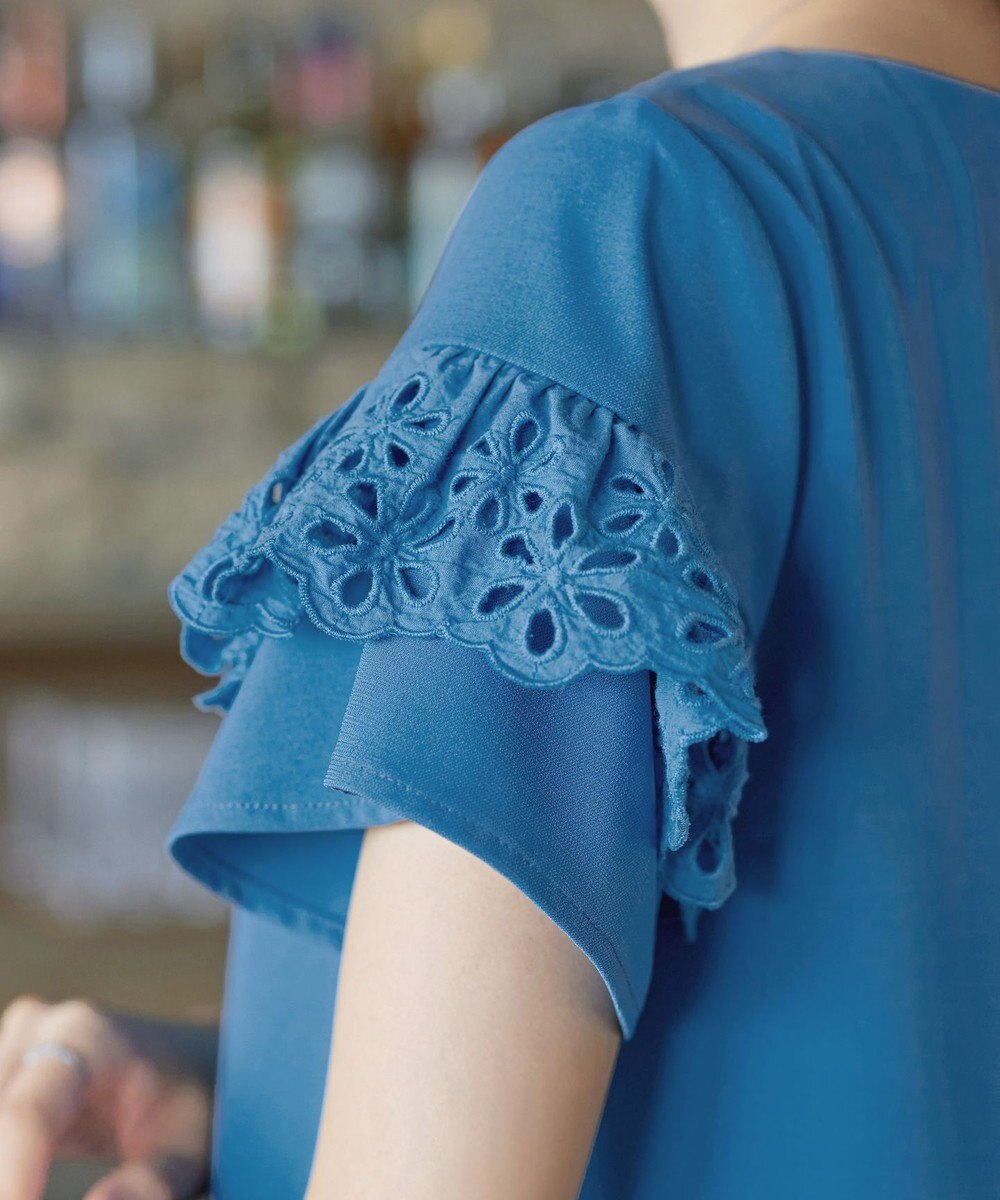 Tiaclasse L レースフレア袖チュニック 