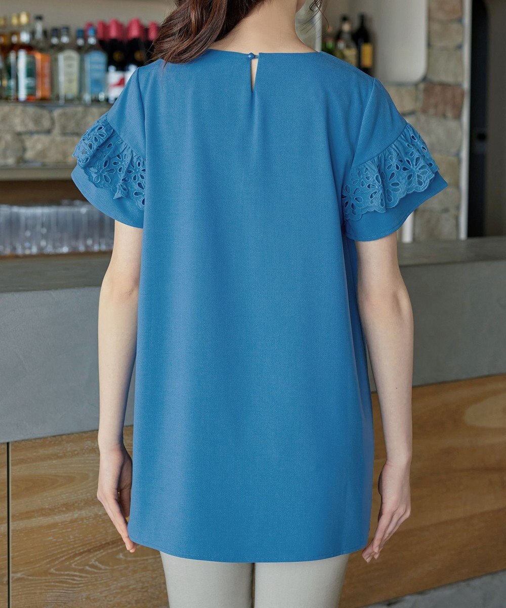 Tiaclasse L レースフレア袖チュニック 