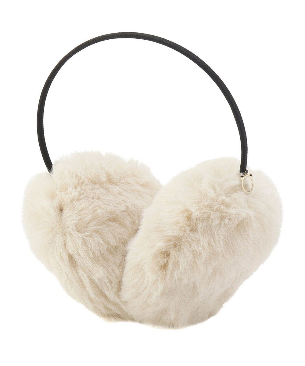 MOONBAT 【FUDGE11月号掲載】PAUL & JOE ACCESSOIRES ネコチャーム付フェイクファーイヤマフ（細アーム） 