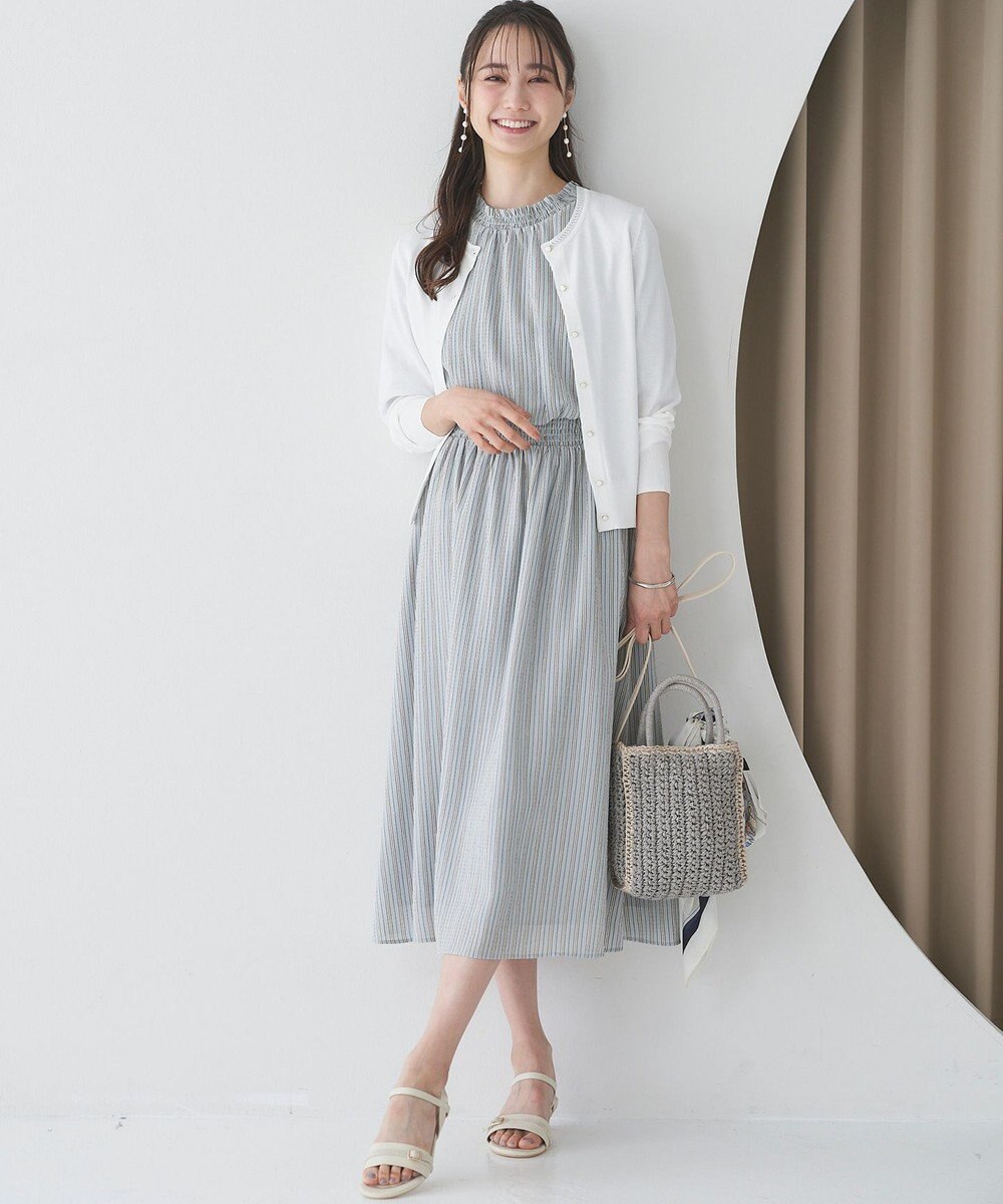 ANY SIS 【洗える】サッカーストライプ ワンピース 