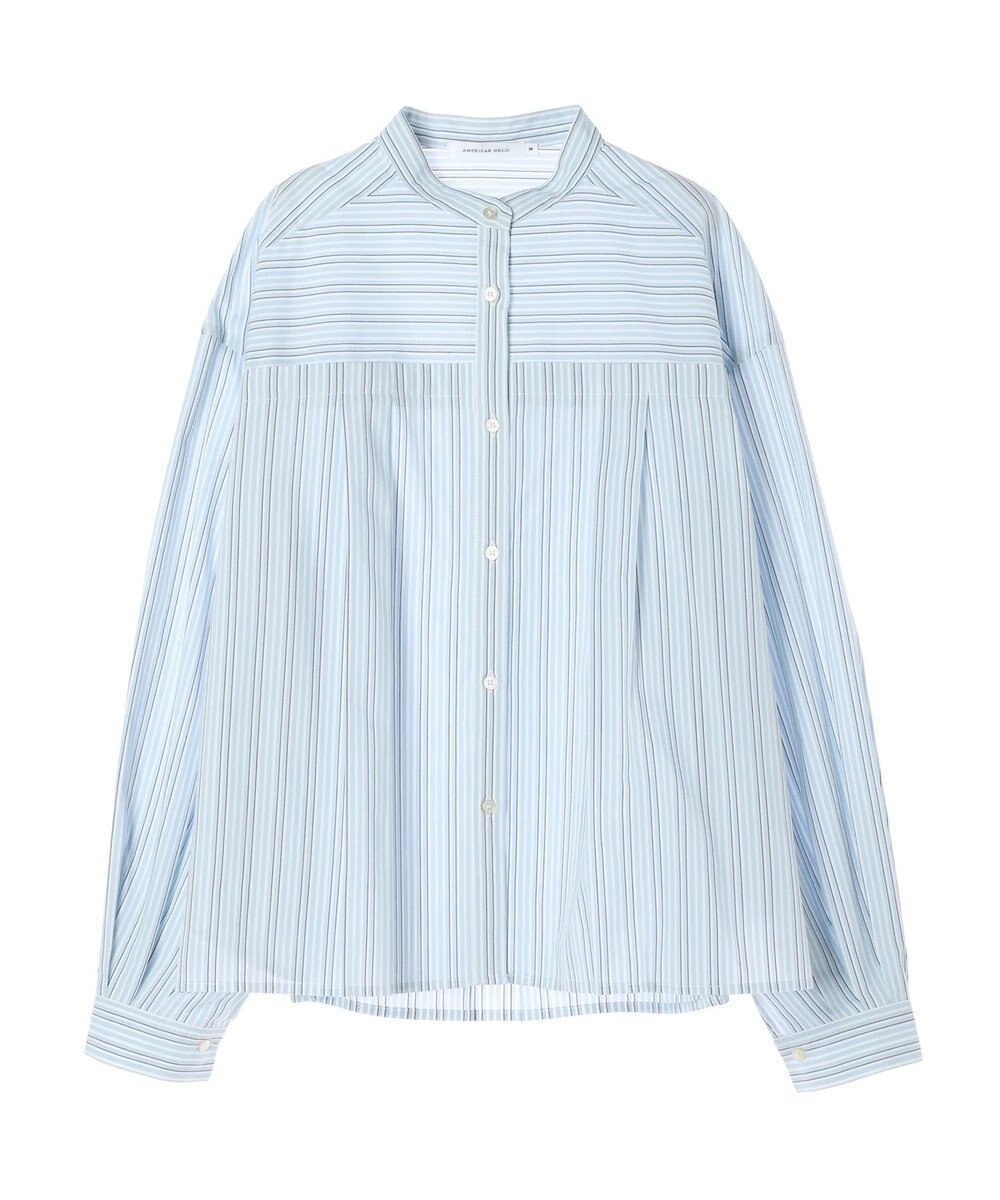 AMERICAN HOLIC イージーケア切替タックワイドシャツ 