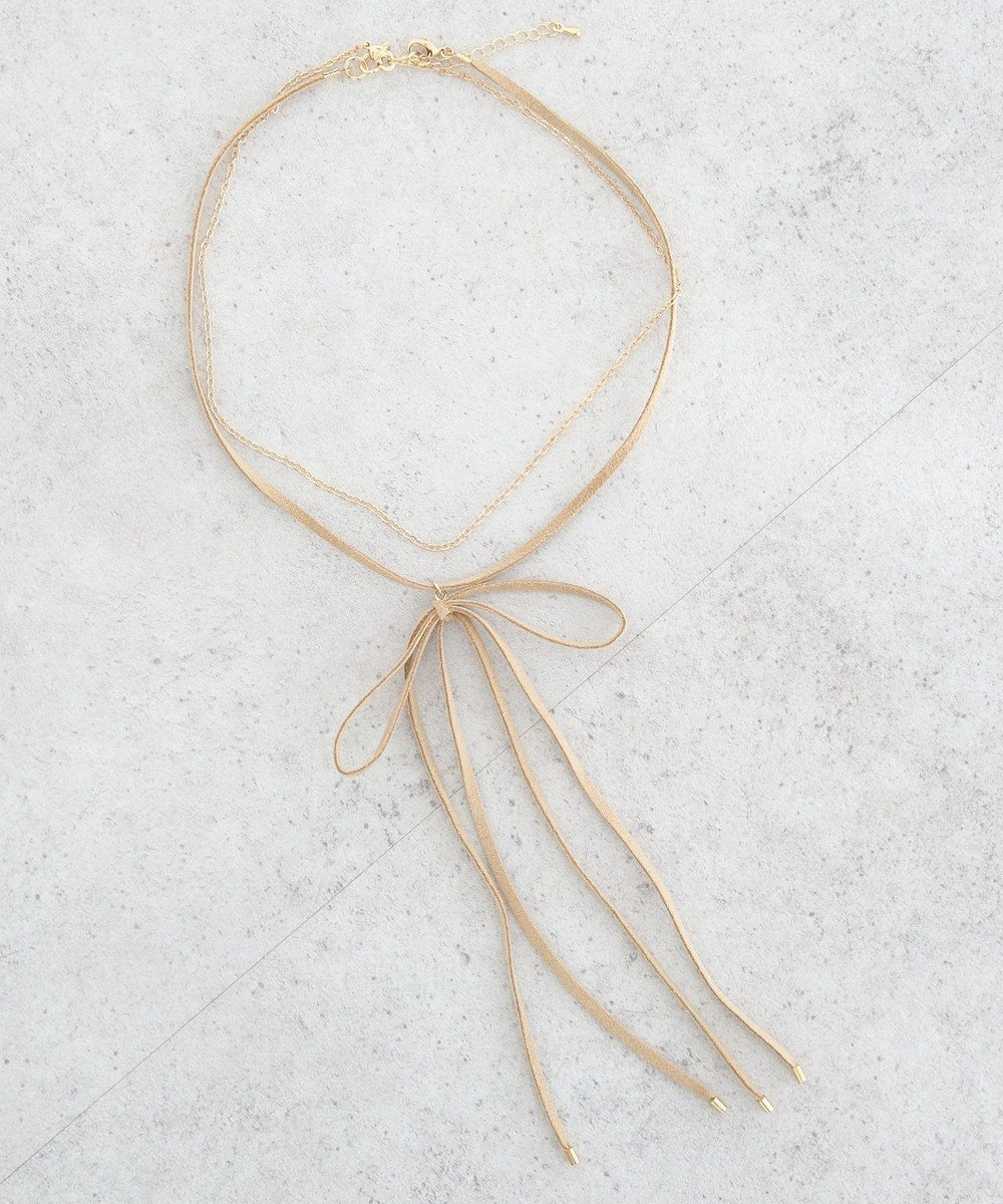 earth music&ecology スエードライクリボンネックレス 