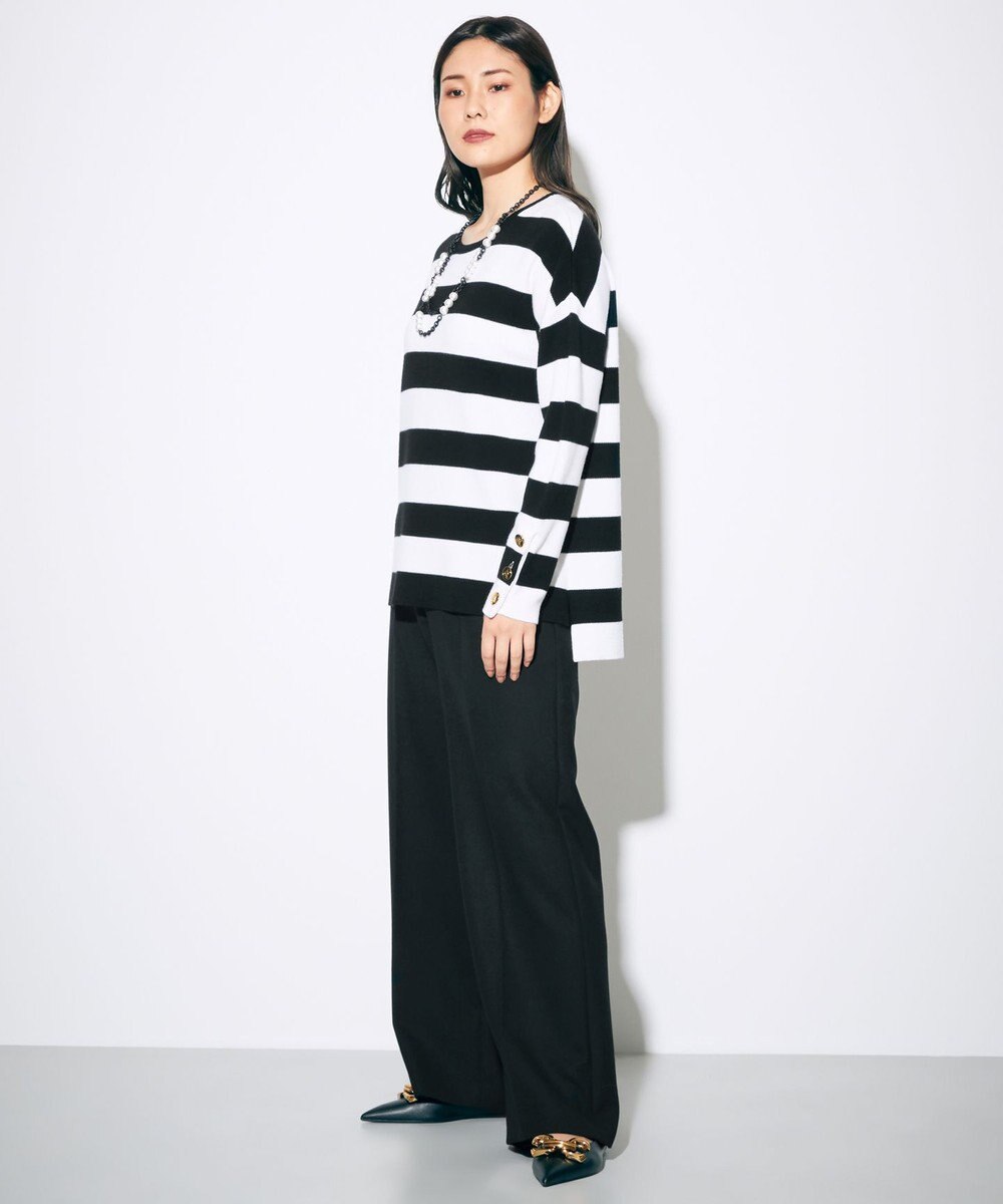 GRACE CONTINENTAL ウールストレッチセミワイドパンツ 