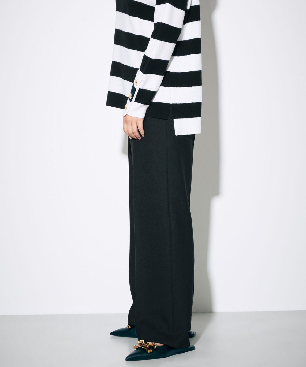 GRACE CONTINENTAL ウールストレッチセミワイドパンツ 