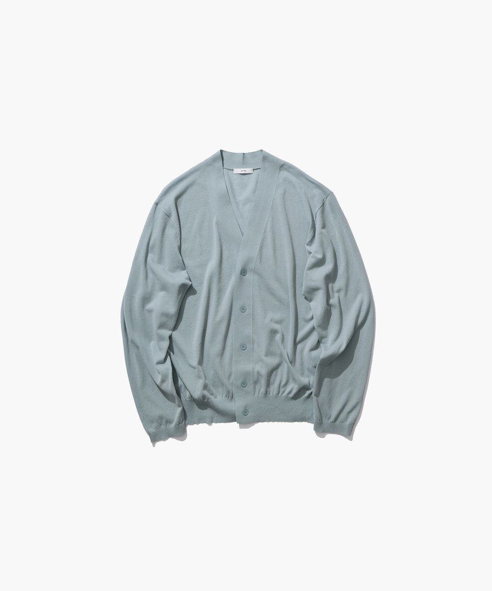 ATON HIGH TWIST COTTON | Ｖネックニットカーディガン 