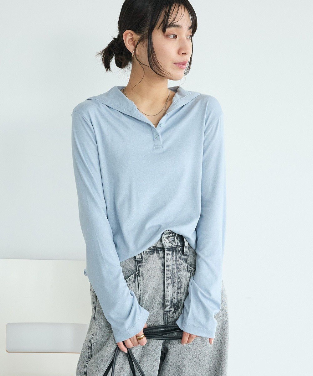 CRAFT STANDARD BOUTIQUE ハイネックハーフボタンプルオーバー 