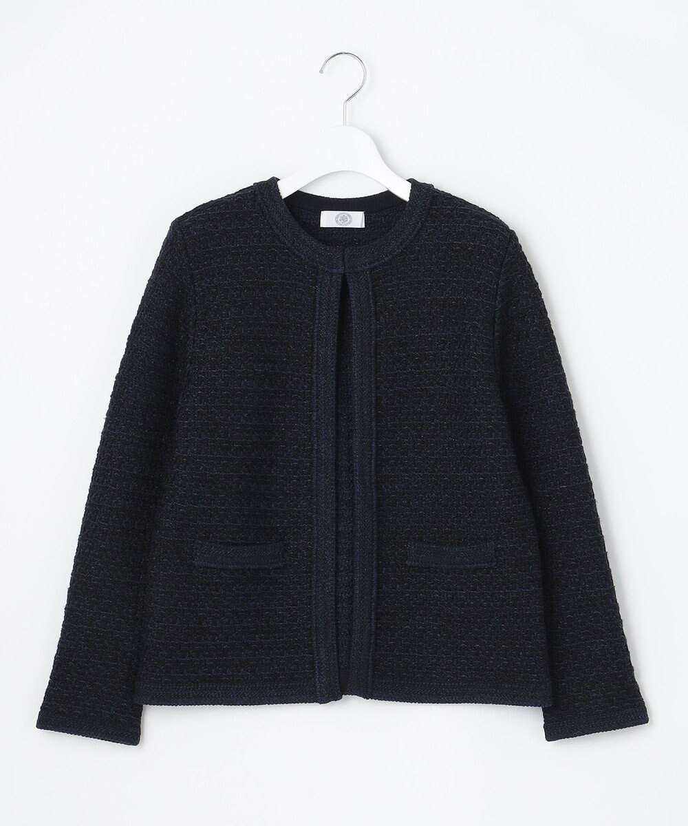 J.PRESS LADIES 【洗える】TWEED KNIT カーディガン 