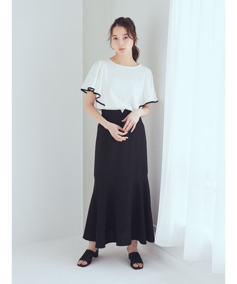 earth music&ecology パイピングフレアスリーブカットソー 