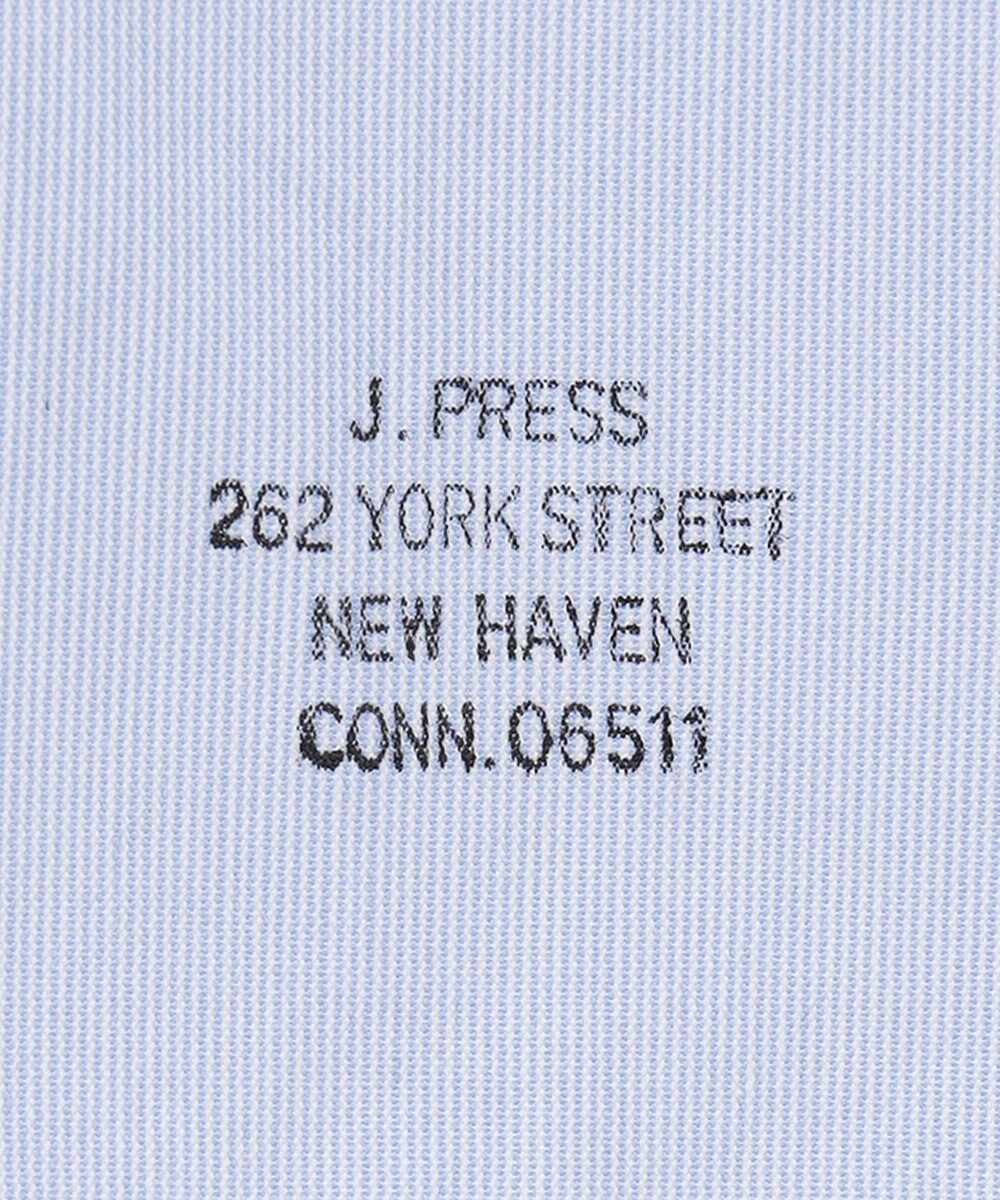 J.PRESS MEN 【WEB限定】ポプリンヘアラインJ刺繍シャツ/B.D 
