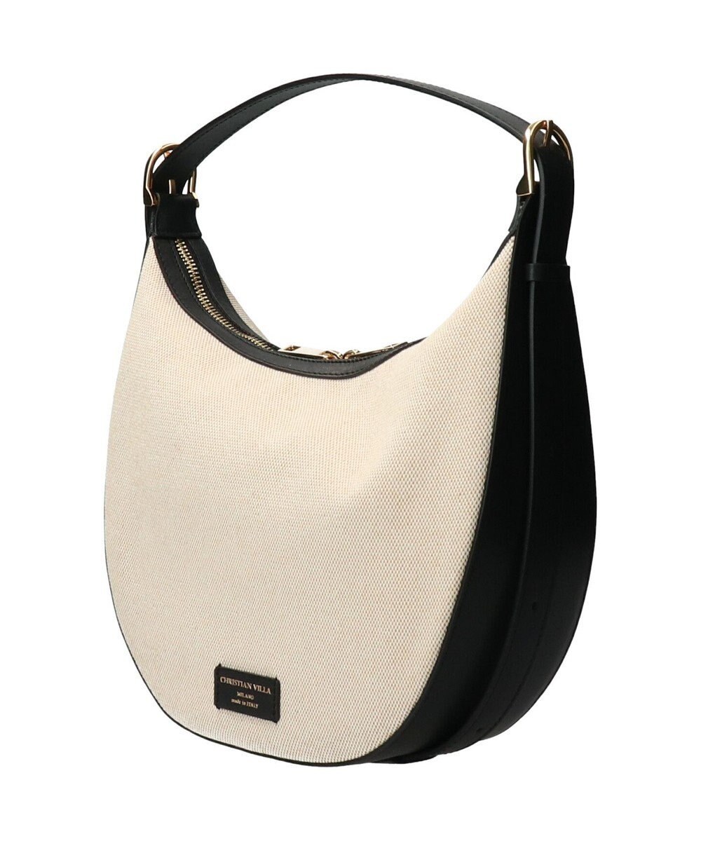 INTER-CHAUSSURES 【Christian Villa】異素材コンビホーボーバッグ 